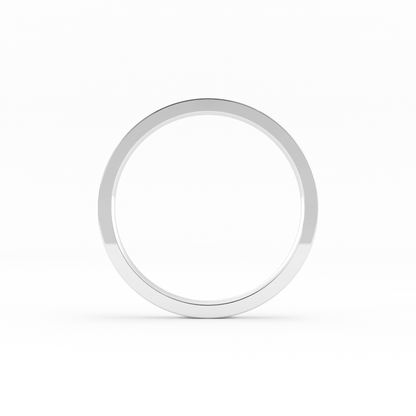 Platinum 2mm  Flat Comfort Fit Wedding Band