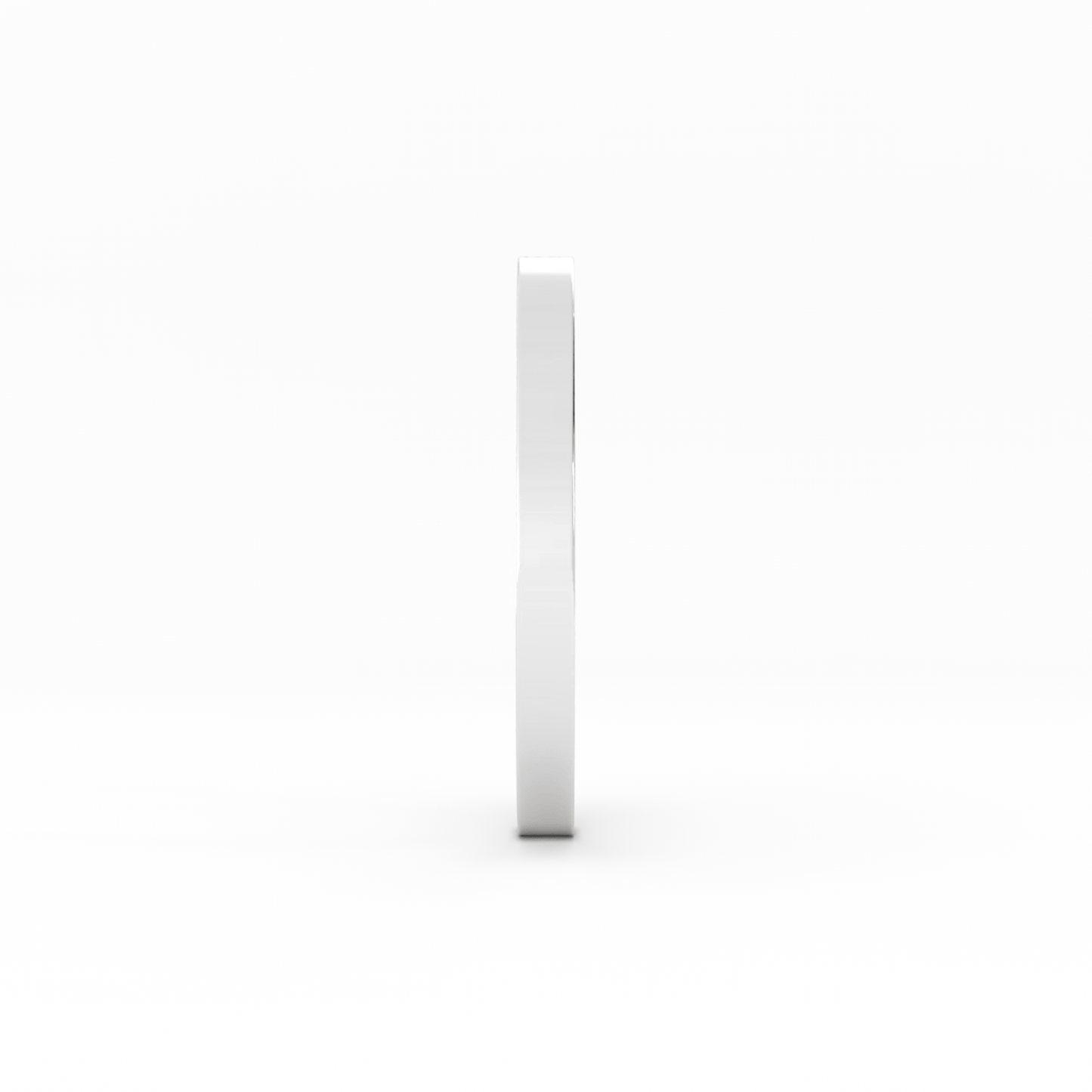 10K White Gold 2mm  Flat Comfort Fit Wedding Band