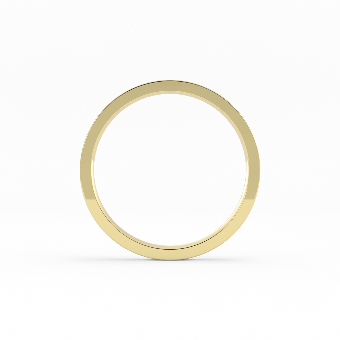 10K Yellow Gold 2mm  Flat Comfort Fit Wedding Band