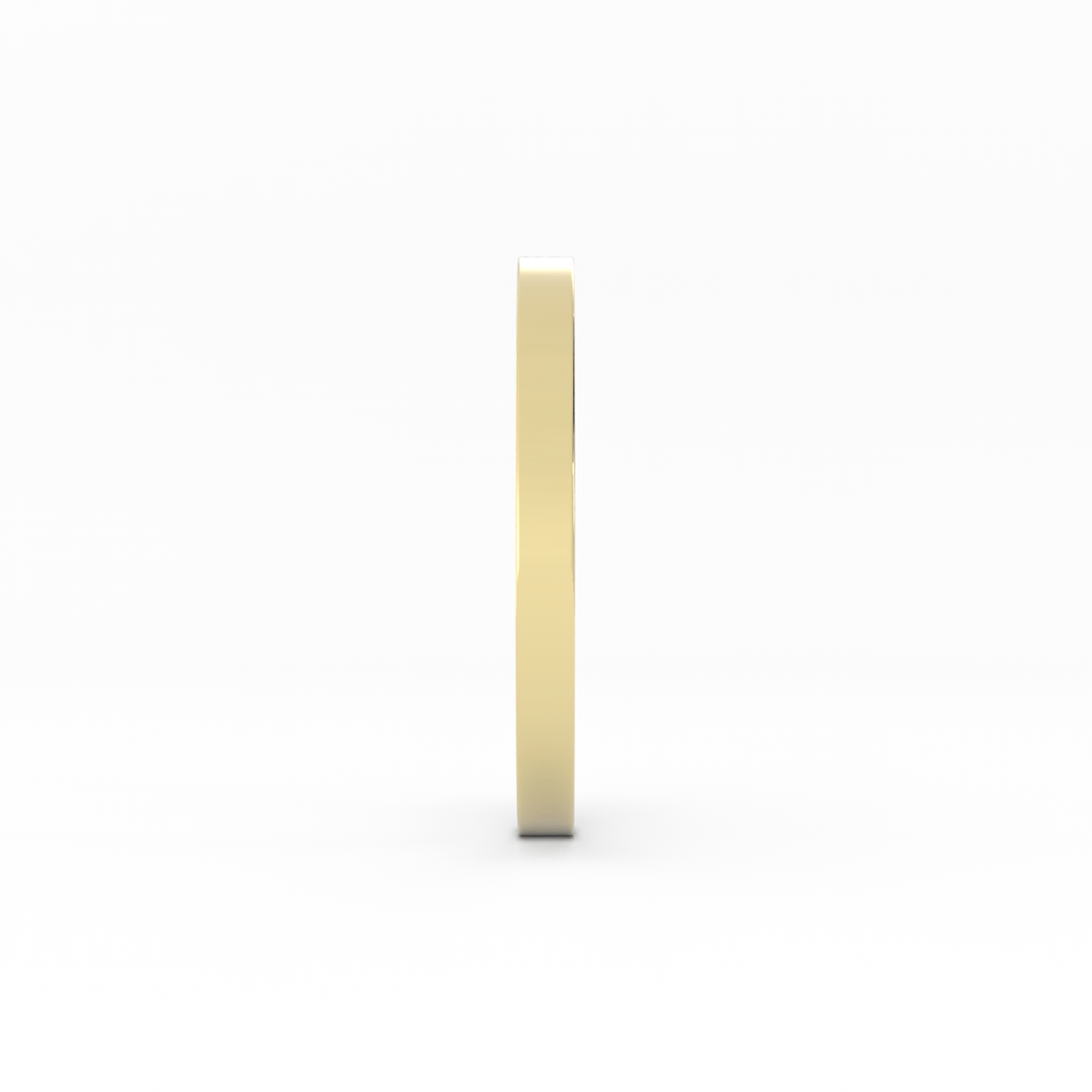 14K Yellow Gold 2mm  Flat Comfort Fit Wedding Band