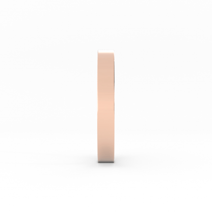 18K Rose Gold 3mm  Flat Comfort Fit Wedding Band