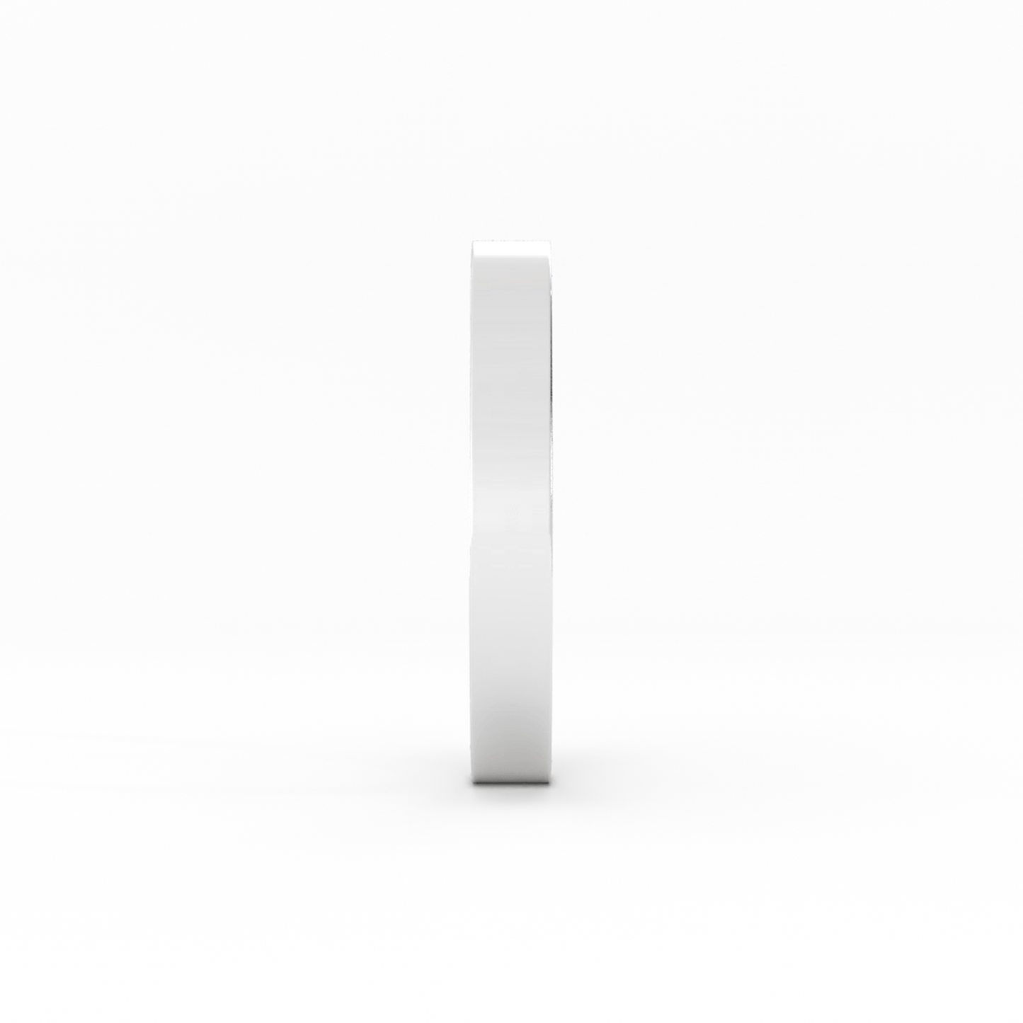 10K White Gold 3mm  Flat Comfort Fit Wedding Band