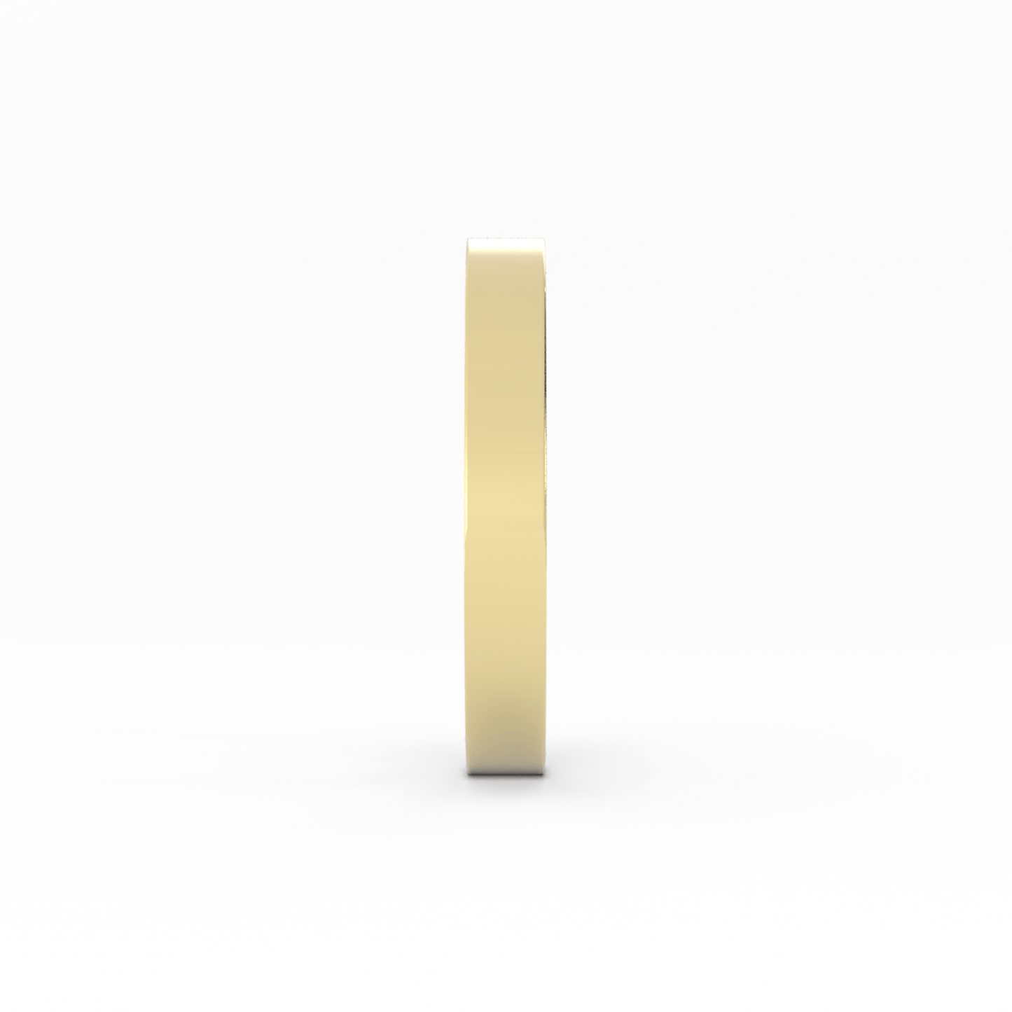 18K Yellow Gold 3mm  Flat Comfort Fit Wedding Band