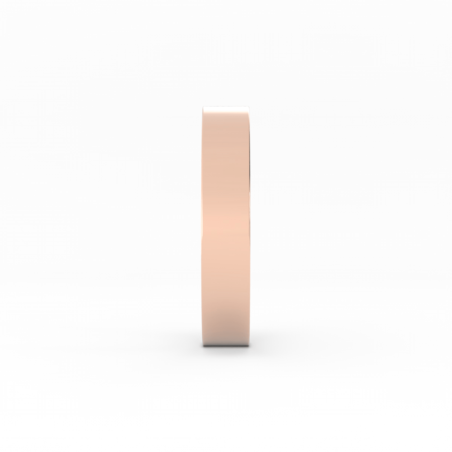 14K Rose Gold 4mm  Flat Comfort Fit Wedding Band