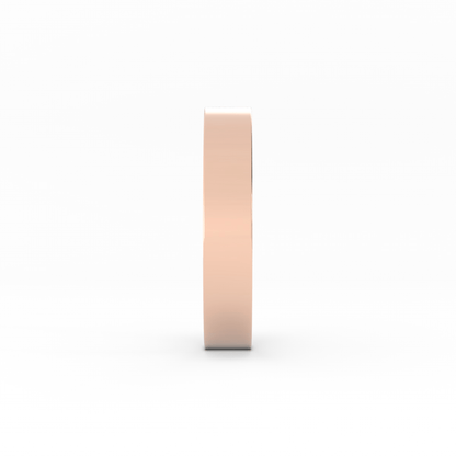 14K Rose Gold 4mm  Flat Comfort Fit Wedding Band
