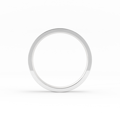 10K White Gold 4mm  Flat Comfort Fit Wedding Band