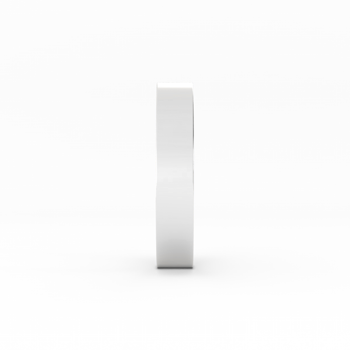 14K White Gold High Polish Flat 4mm Wedding Band