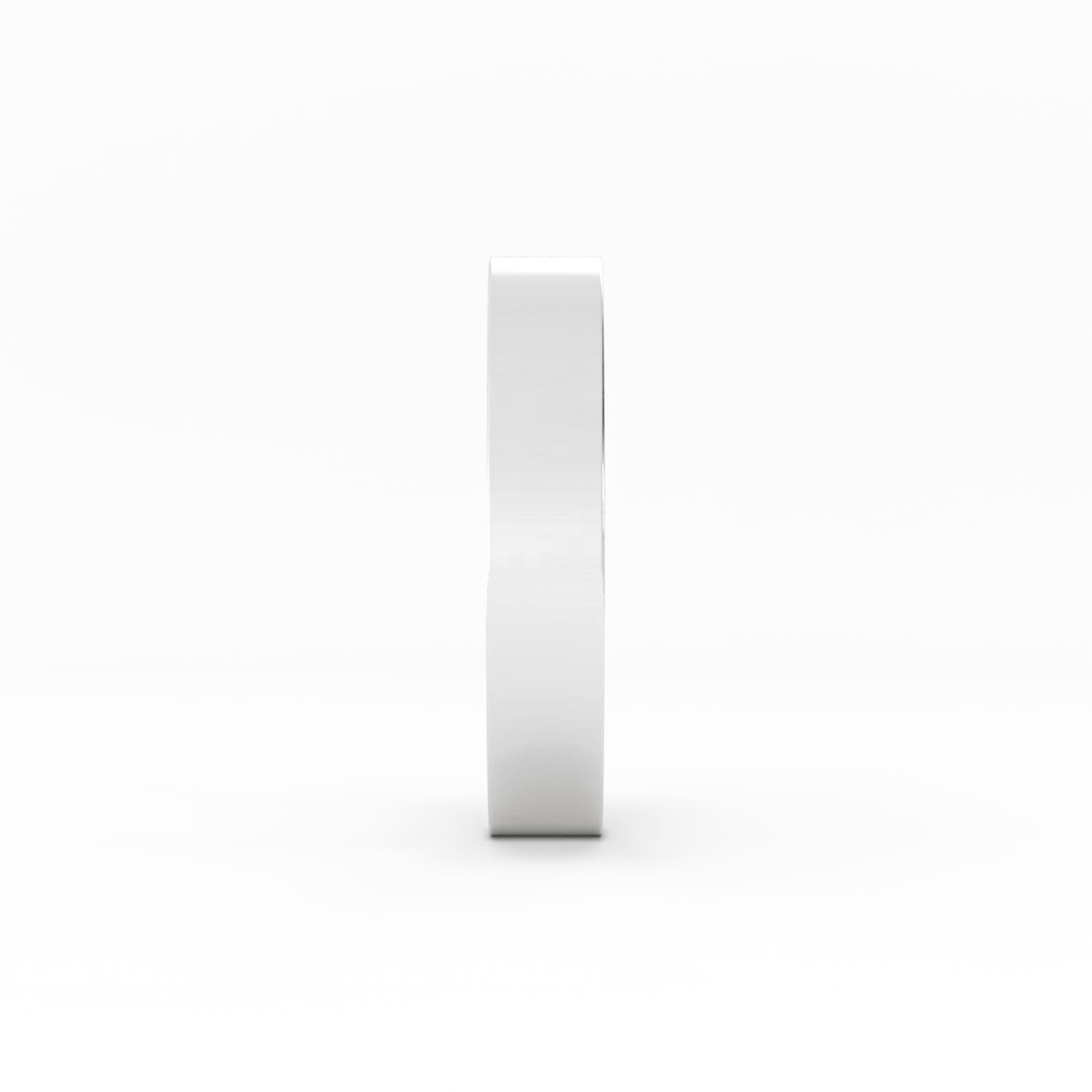 Platinum 4mm  Flat Comfort Fit Wedding Band