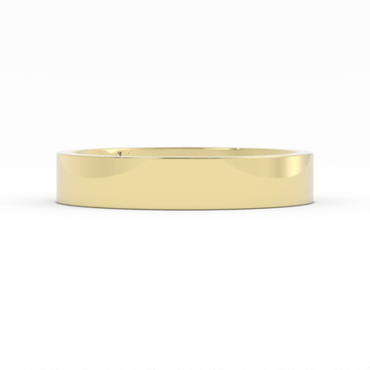 10k Yellow Gold 4mm  Flat Comfort Fit Wedding Band