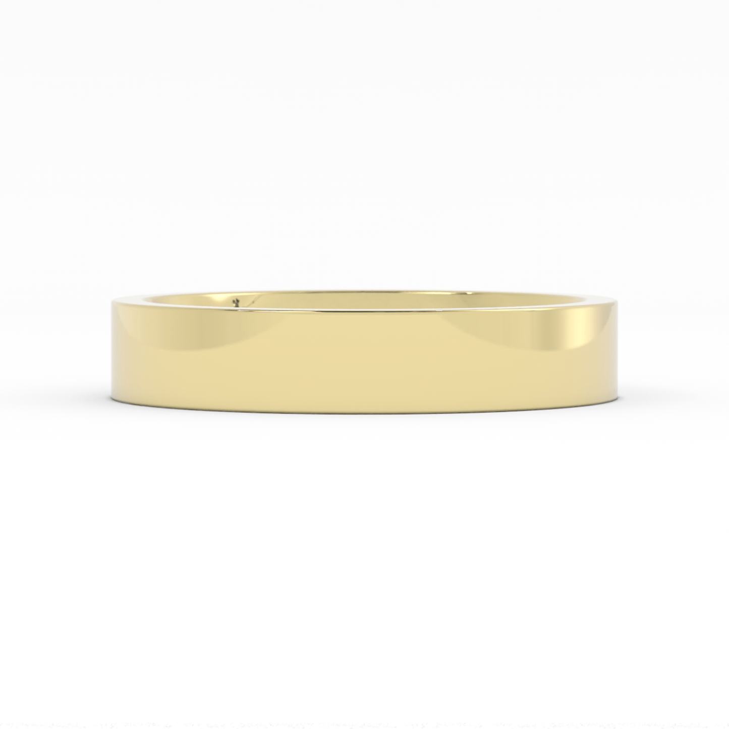 18k Yellow Gold 4mm  Flat Comfort Fit Wedding Band