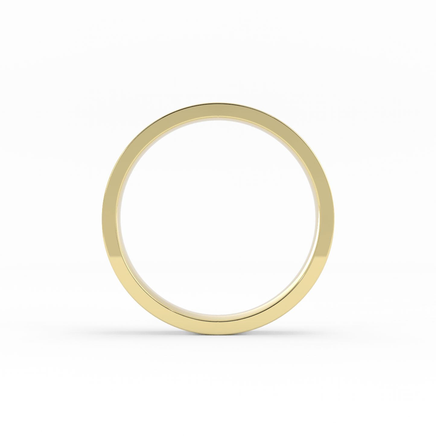 10k Yellow Gold 4mm  Flat Comfort Fit Wedding Band