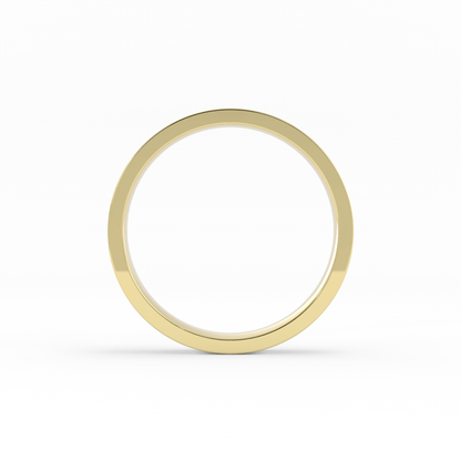 10k Yellow Gold 4mm  Flat Comfort Fit Wedding Band