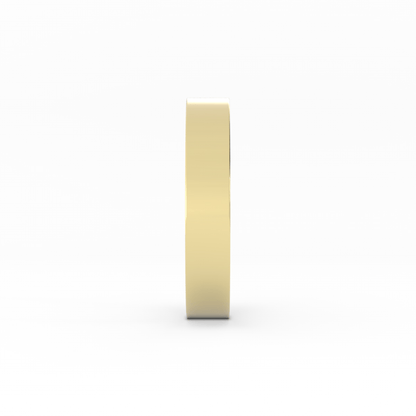 10k Yellow Gold 4mm  Flat Comfort Fit Wedding Band