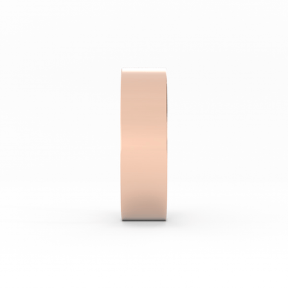 10K Rose Gold 6mm  Flat Comfort Fit Wedding Band