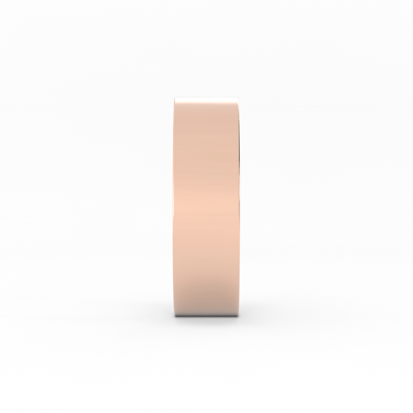 14K Rose Gold 6mm  Flat Comfort Fit Wedding Band