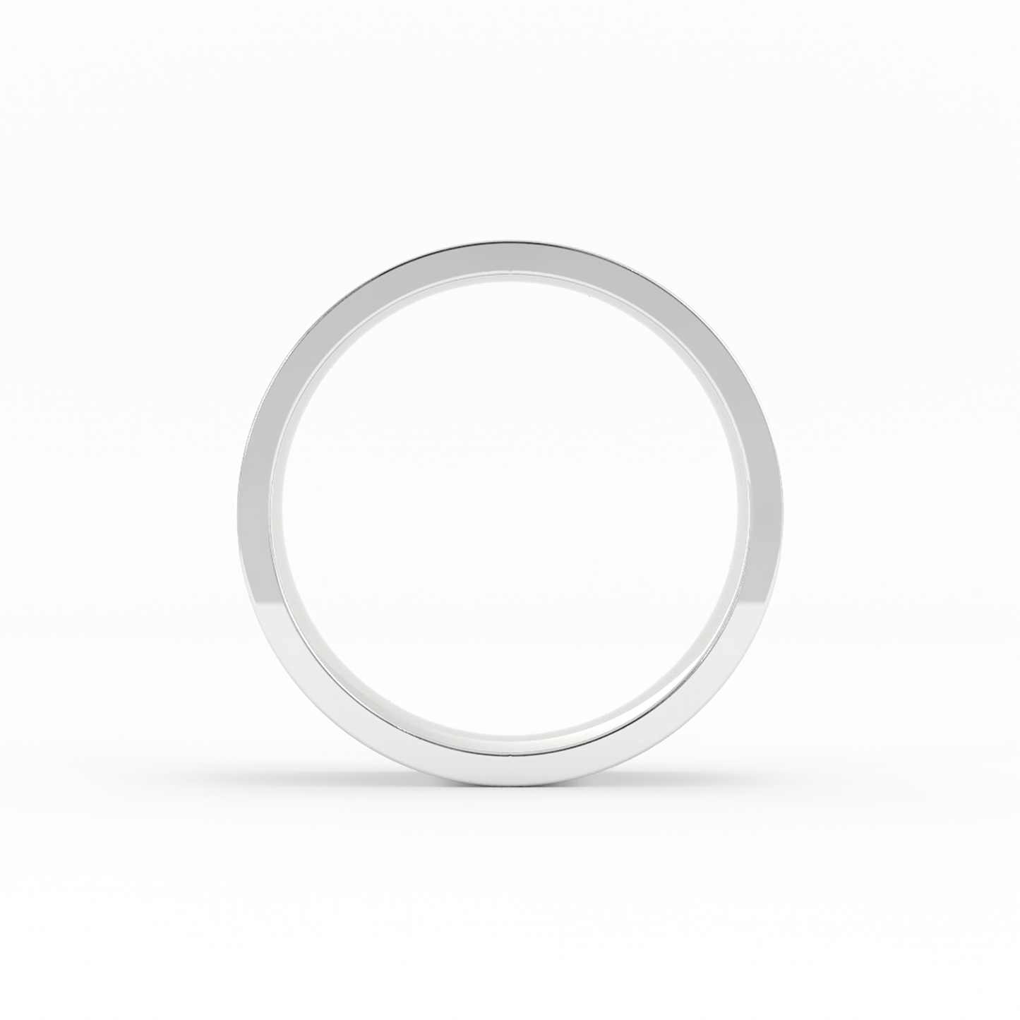 18K White Gold 6mm  Flat Comfort Fit Wedding Band