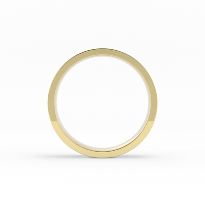 18K Yellow Gold 6mm  Flat Comfort Fit Wedding Band