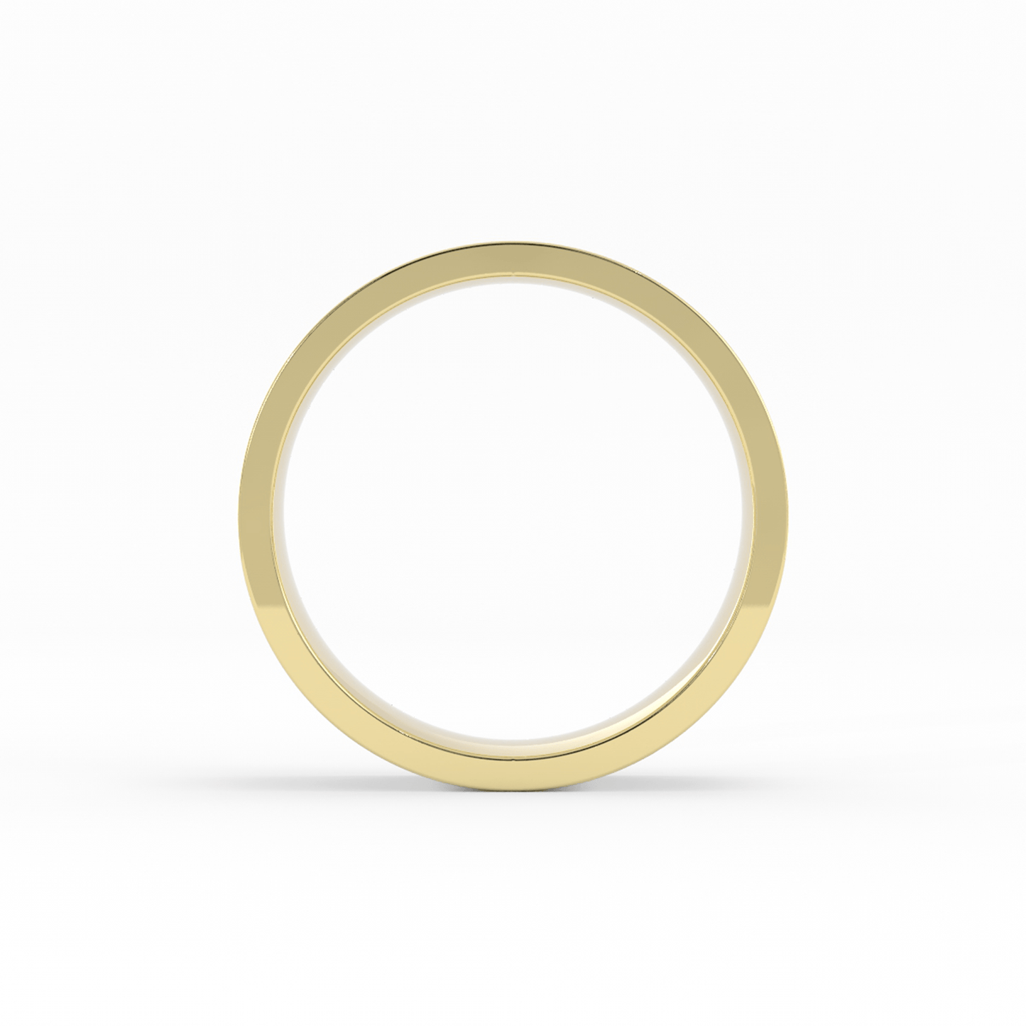 10k Yellow Gold 6mm  Flat Comfort Fit Wedding Band