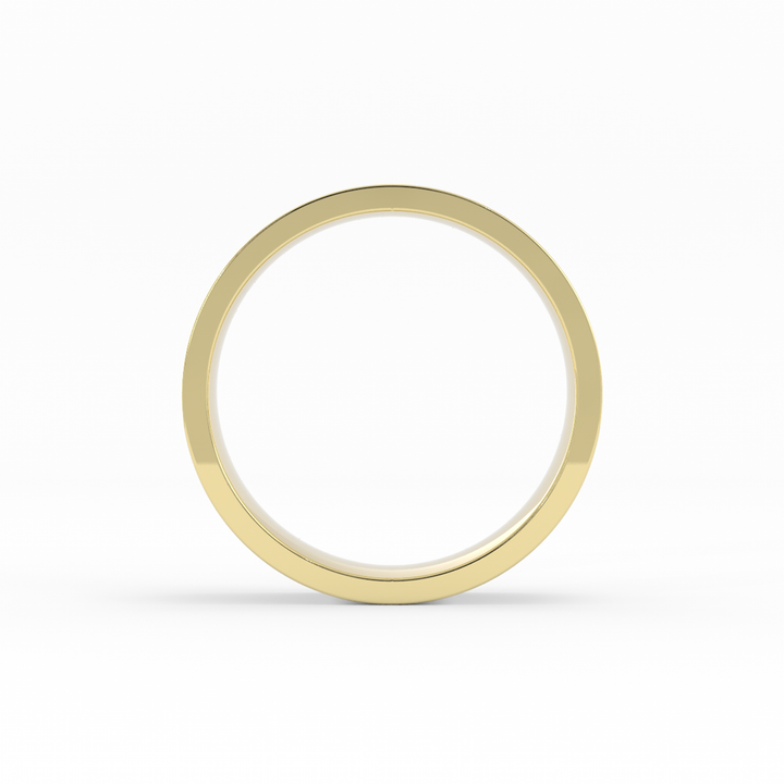 10K Yellow Gold High Polish Flat 6mm Wedding Band