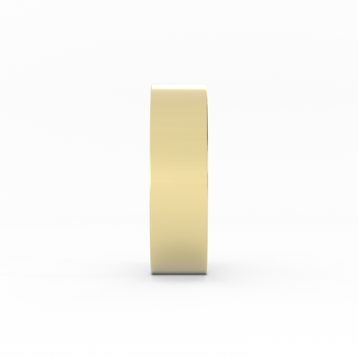 10K Yellow Gold High Polish Flat 6mm Wedding Band