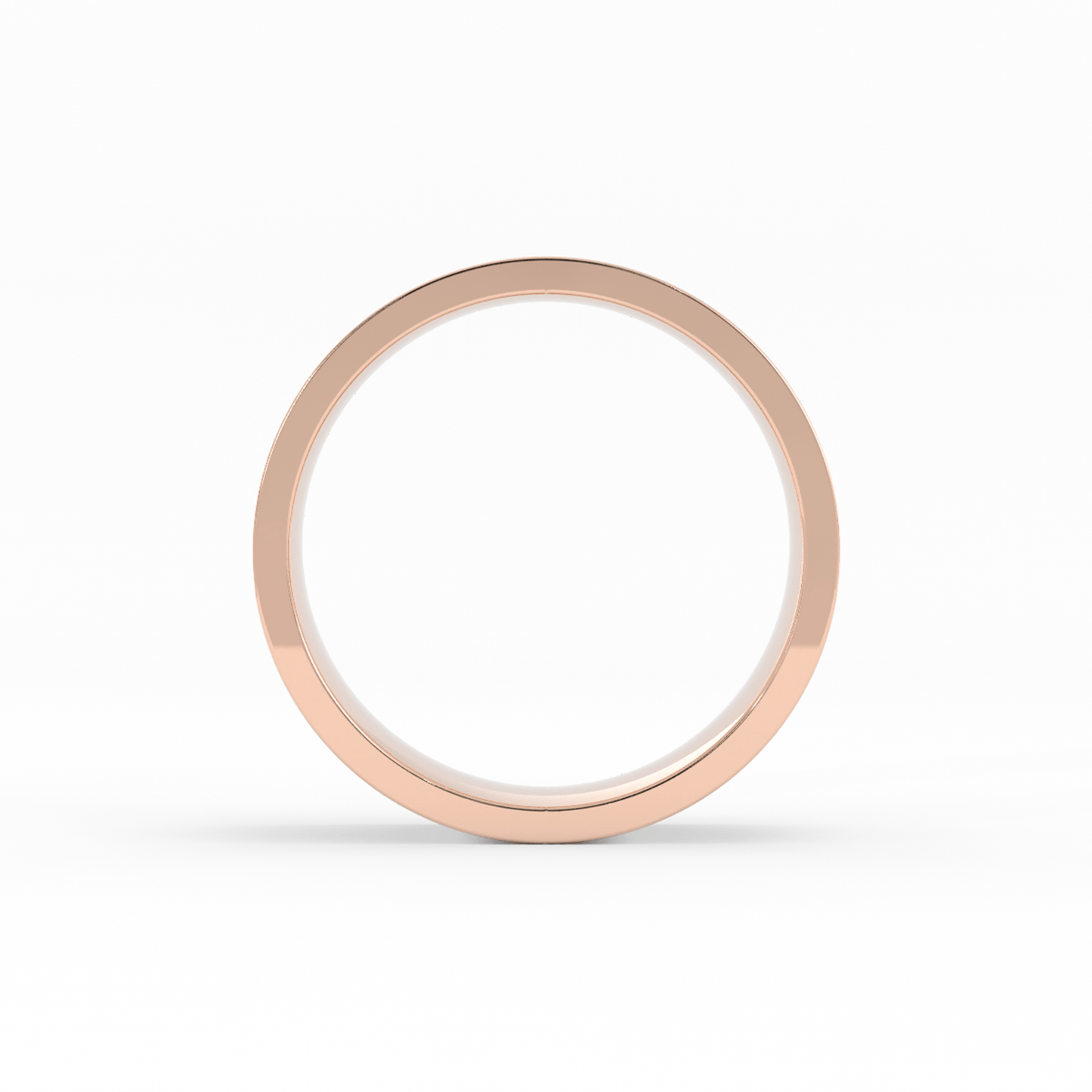 10K Rose Gold 7mm  Flat Comfort Fit Wedding Band