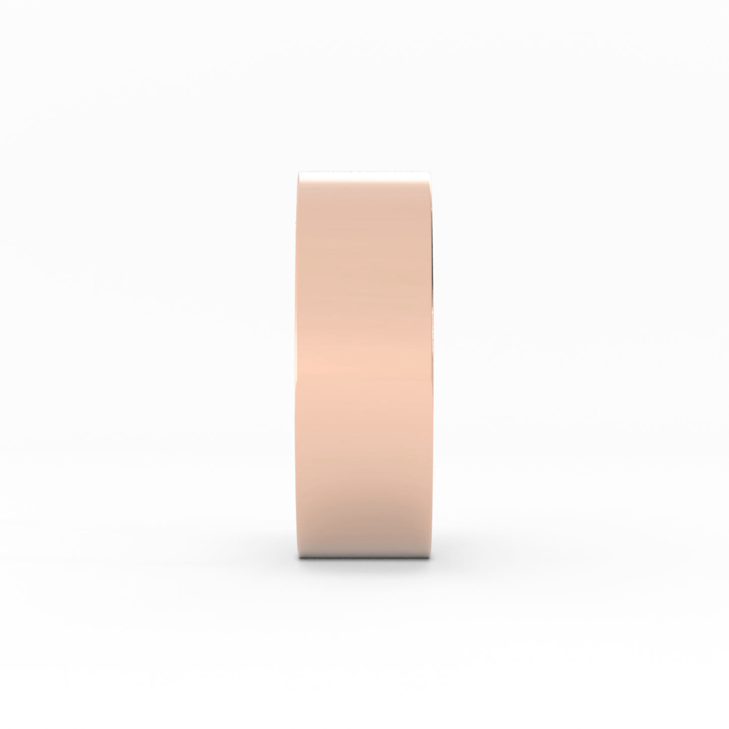 10K Rose Gold 7mm  Flat Comfort Fit Wedding Band