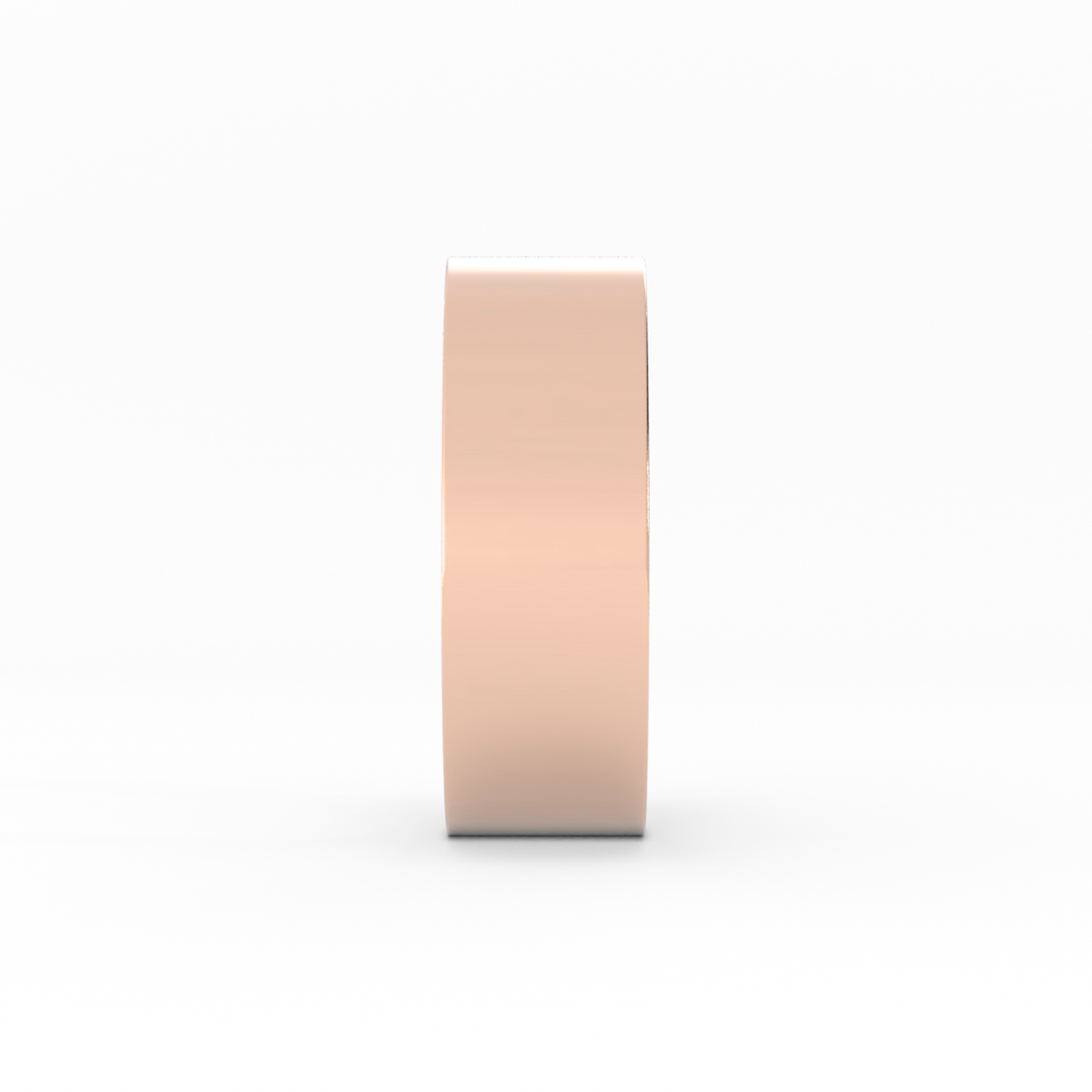 10K Rose Gold High Polish Flat 7mm Wedding Band