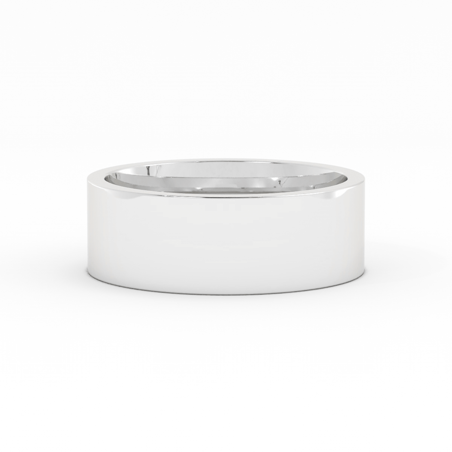 Platinum 7mm  Flat Comfort Fit Wedding Band