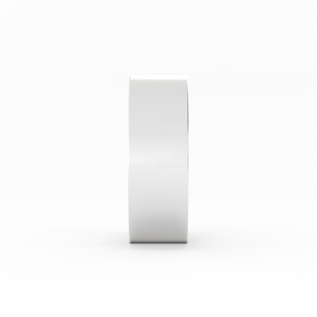 14K White Gold High Polish Flat 7mm Wedding Band