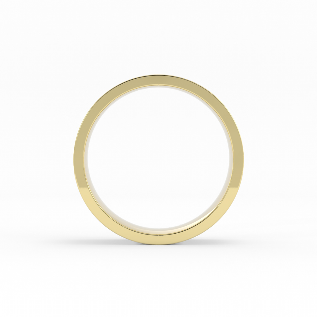 10K Yellow Gold High Polish Flat 7mm Wedding Band