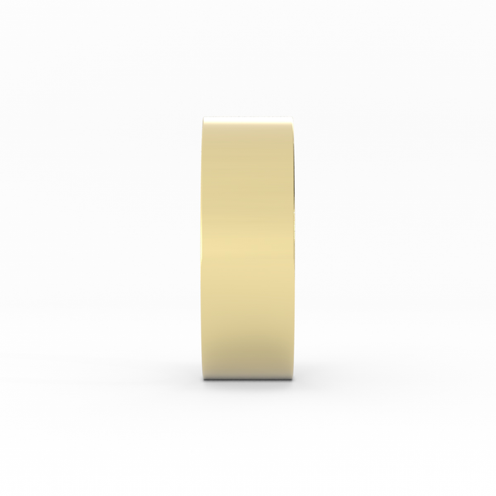 10K Yellow Gold High Polish Flat 7mm Wedding Band