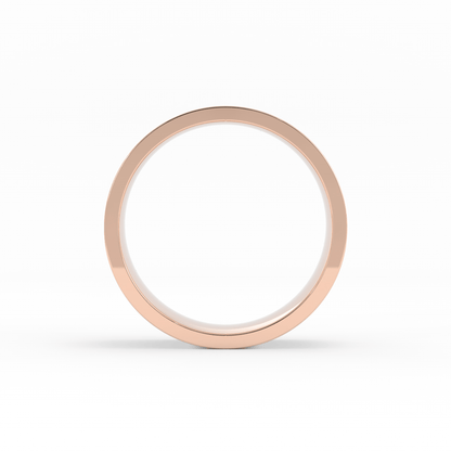 10K Rose Gold 8mm  Flat Comfort Fit Wedding Band