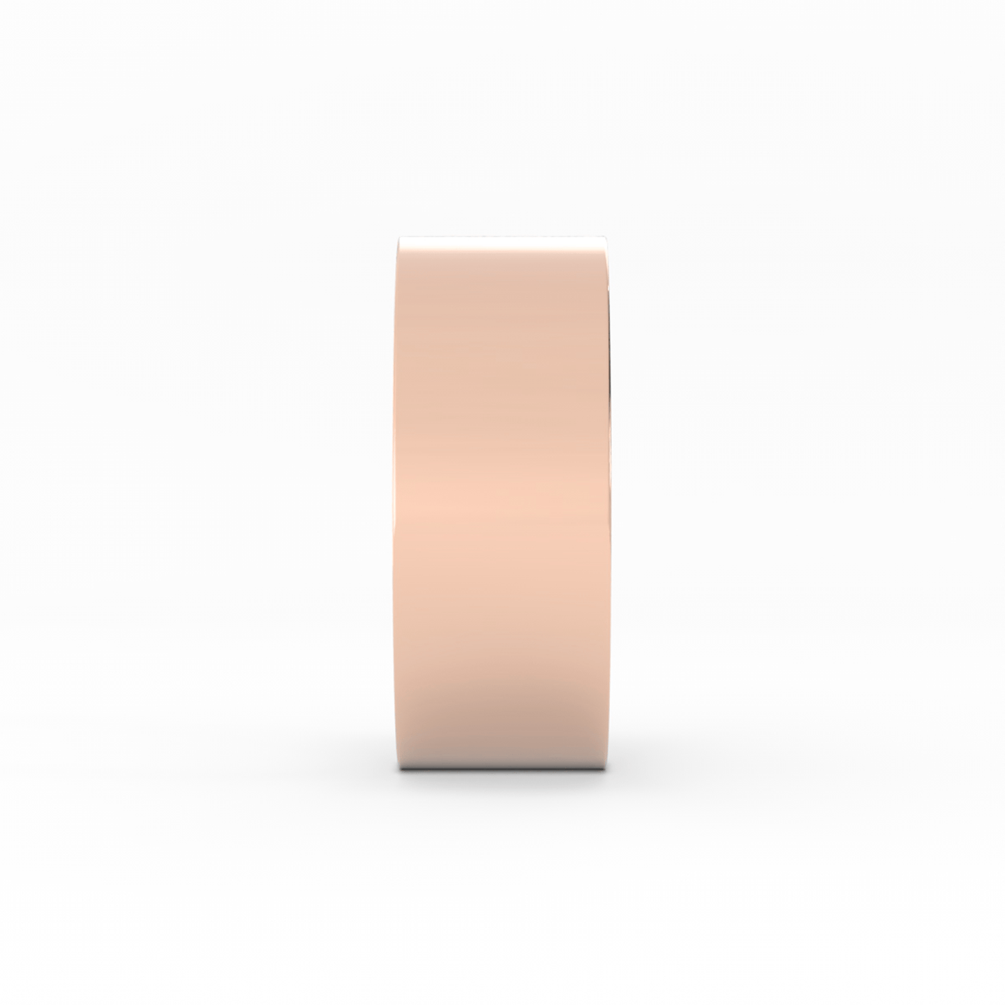 14K Rose Gold 8mm  Flat Comfort Fit Wedding Band