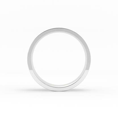 10K White Gold 8mm  Flat Comfort Fit Wedding Band