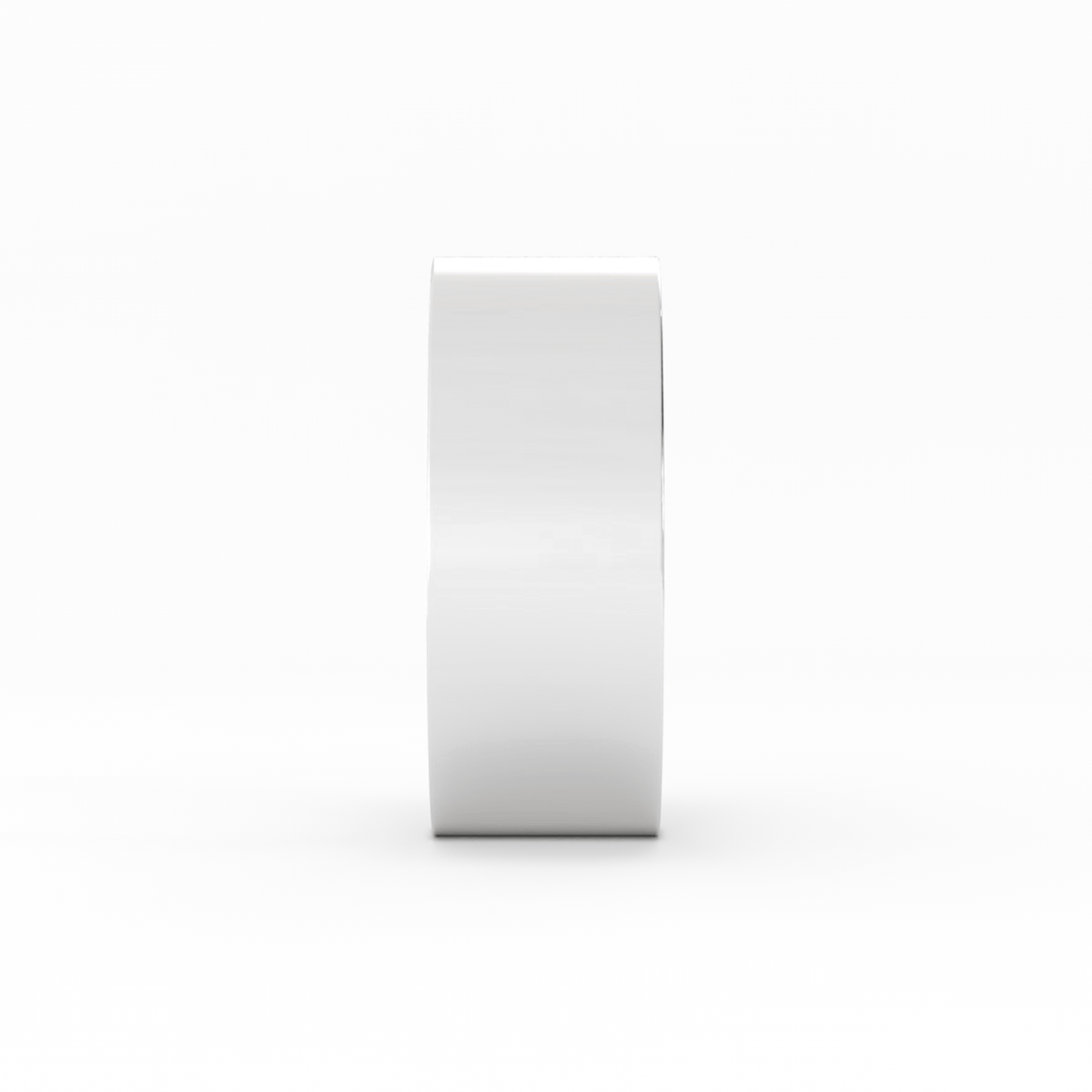 14K White Gold 8mm  Flat Comfort Fit Wedding Band