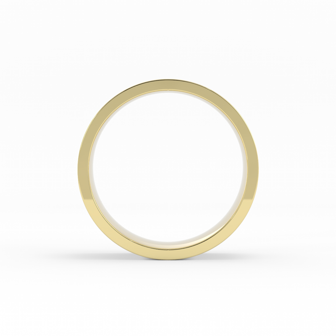 10K Yellow Gold High Polish Flat 8mm Wedding Band
