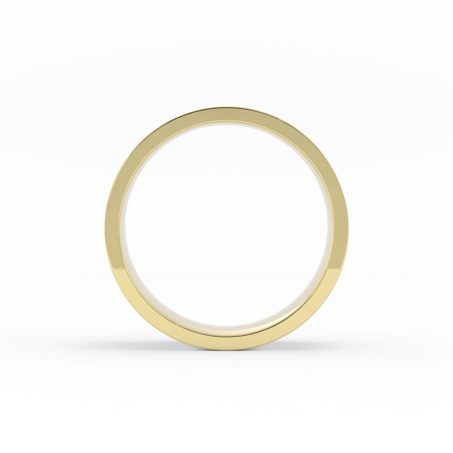 10K Yellow Gold 8mm  Flat Comfort Fit Wedding Band