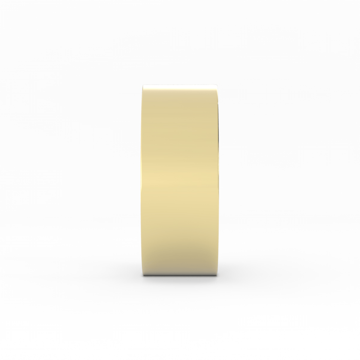 18K Yellow Gold 8mm  Flat Comfort Fit Wedding Band