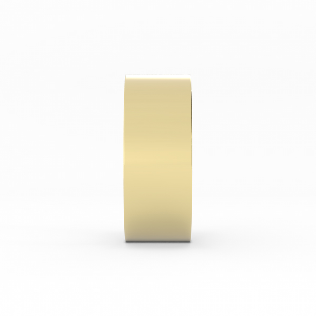 10K Yellow Gold High Polish Flat 8mm Wedding Band