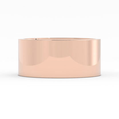 10K Rose Gold 9mm  Flat Comfort Fit Wedding Band