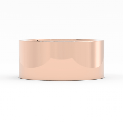 10K Rose Gold 9mm  Flat Comfort Fit Wedding Band