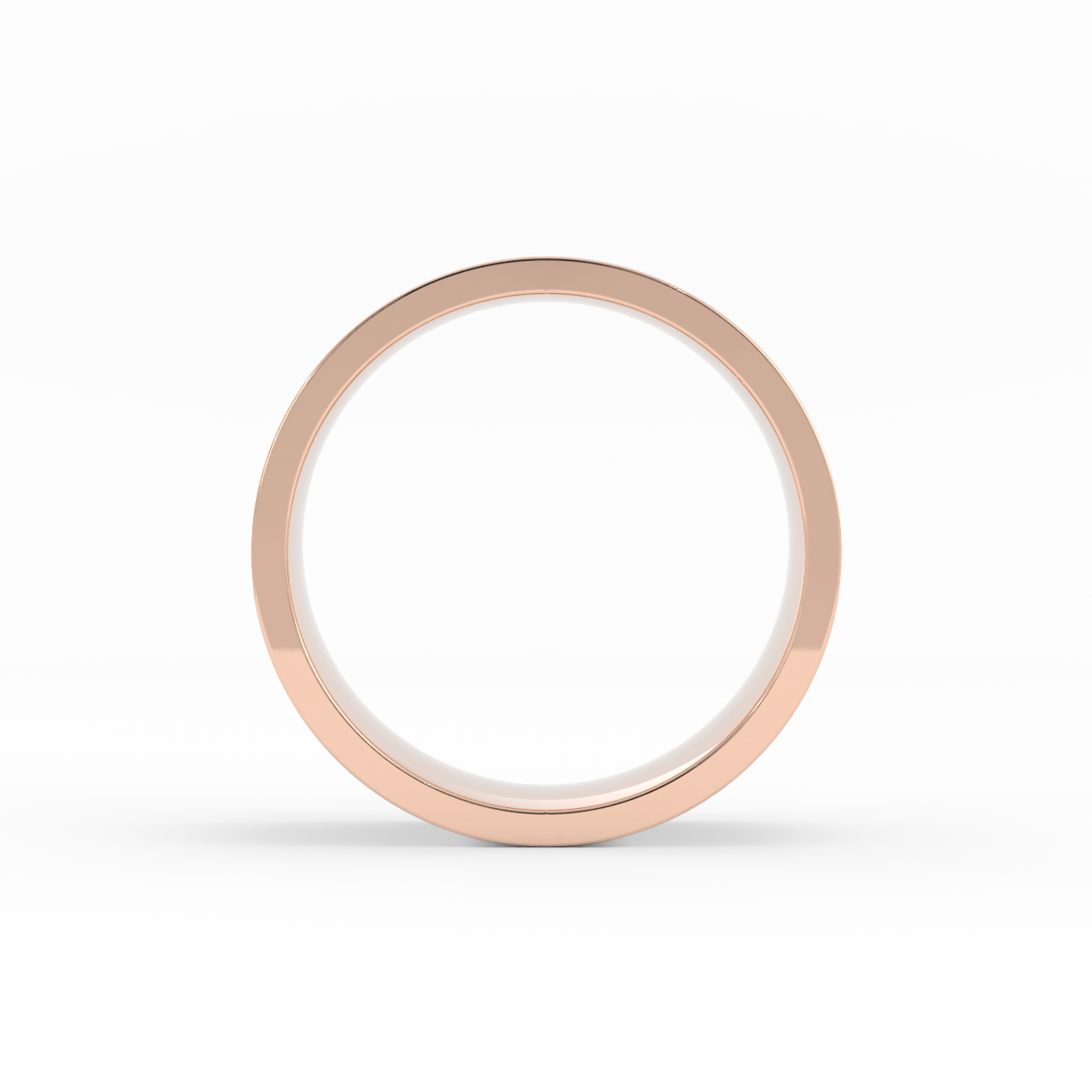 10K Rose Gold High Polish Flat 9mm Wedding Band