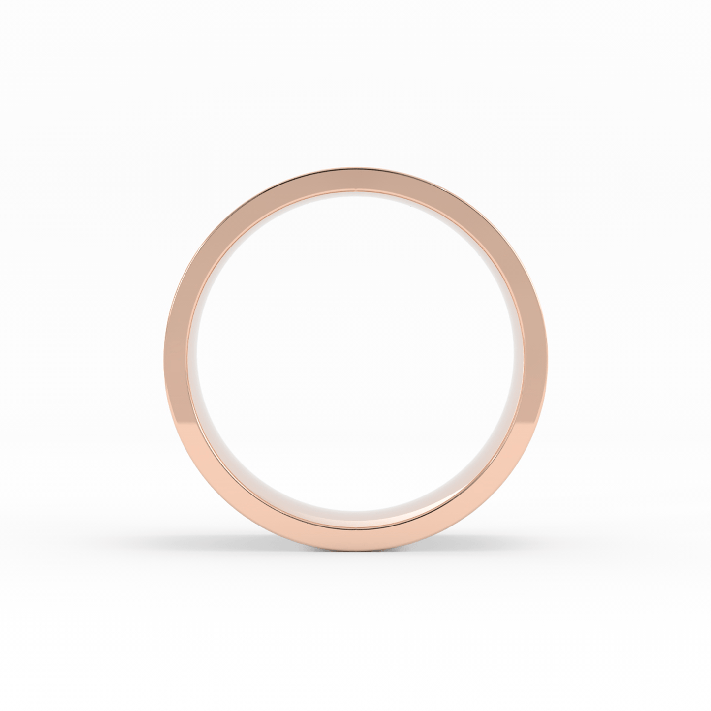 14K Rose Gold 9mm  Flat Comfort Fit Wedding Band