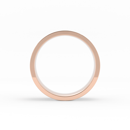 14K Rose Gold 9mm  Flat Comfort Fit Wedding Band