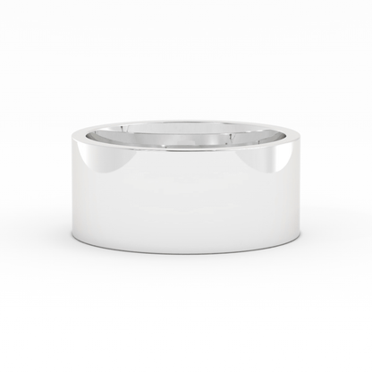 Platinum 9mm  Flat Comfort Fit Wedding Band