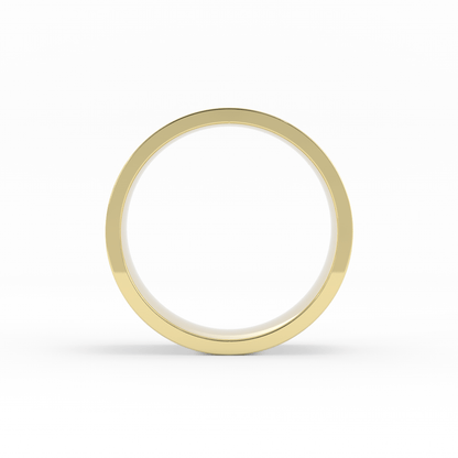 10K Yellow Gold 9mm  Flat Comfort Fit Wedding Band