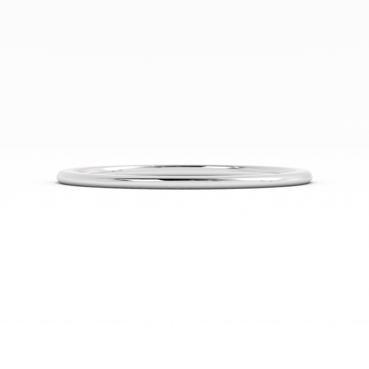 Platinum High Polish Domed 1mm Wedding Band