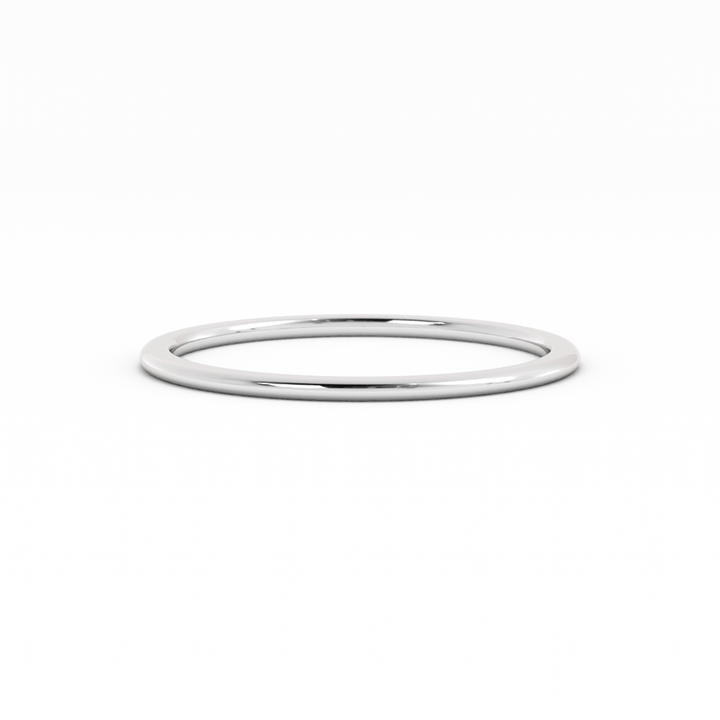 Platinum High Polish Domed 1mm Wedding Band