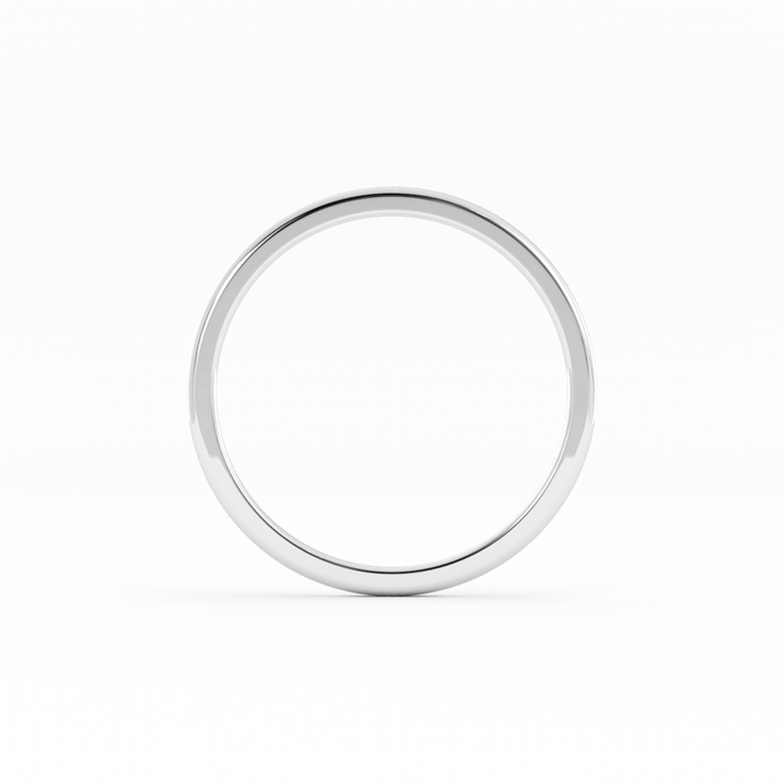Platinum High Polish Domed 1mm Wedding Band