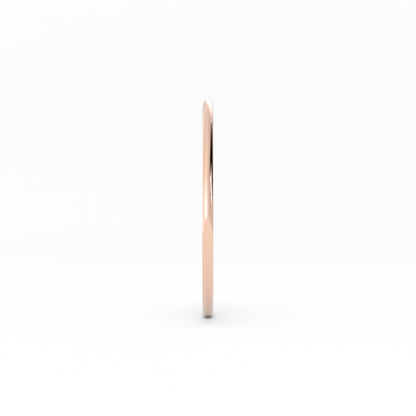 18K Rose Gold 1mm Mid-Weight Domed Comfort Fit Wedding Band